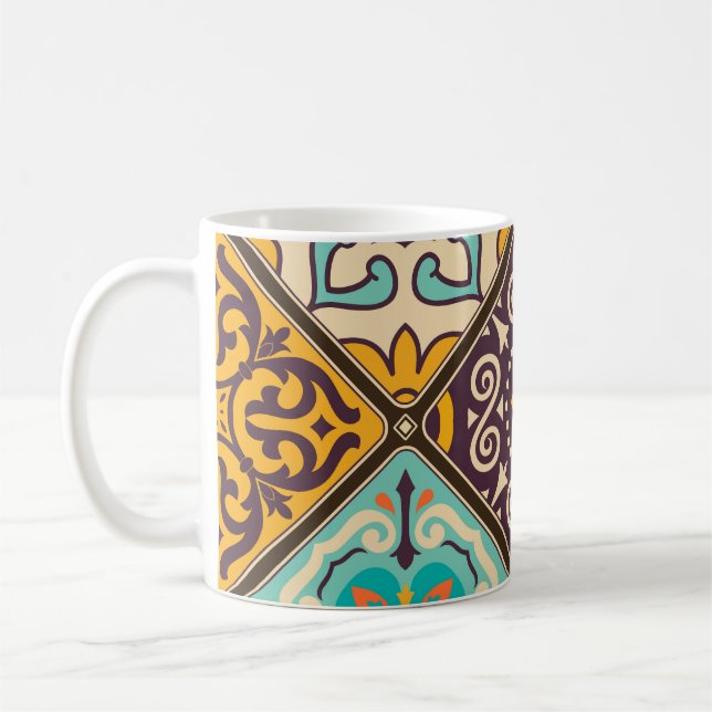 Färgmönster: Majolica Tile Design Kaffemugg (Vänster)