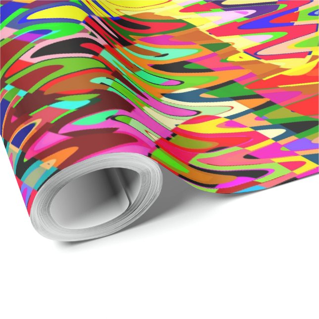 Färgmosaik Vinkarare Mönster #4 Presentpapper (Rullad Hörn)
