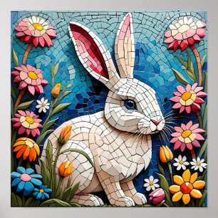 Färgmosaikkanin - Kvismisk djurkonst Poster