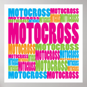 Färgmotocross Poster