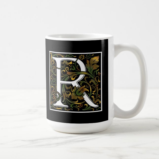 Färgmugg för Monogram R Kaffemugg (Höger)
