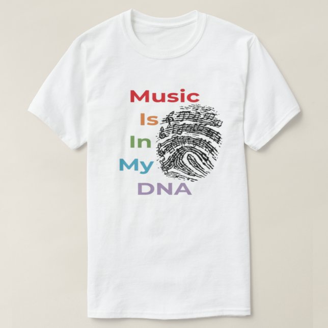 Färgmusik finns i min DNA Music Humor Musician T Shirt (Design framsida)