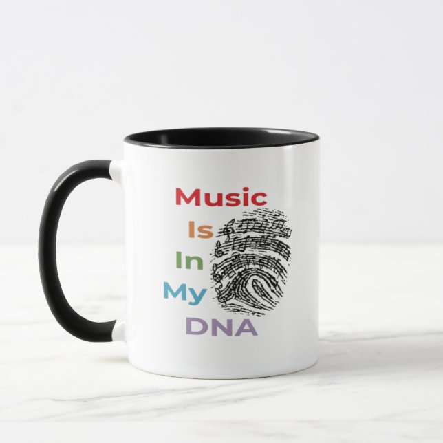 Färgmusik finns i min DNA Musician Musik noter Mugg (Vänster)