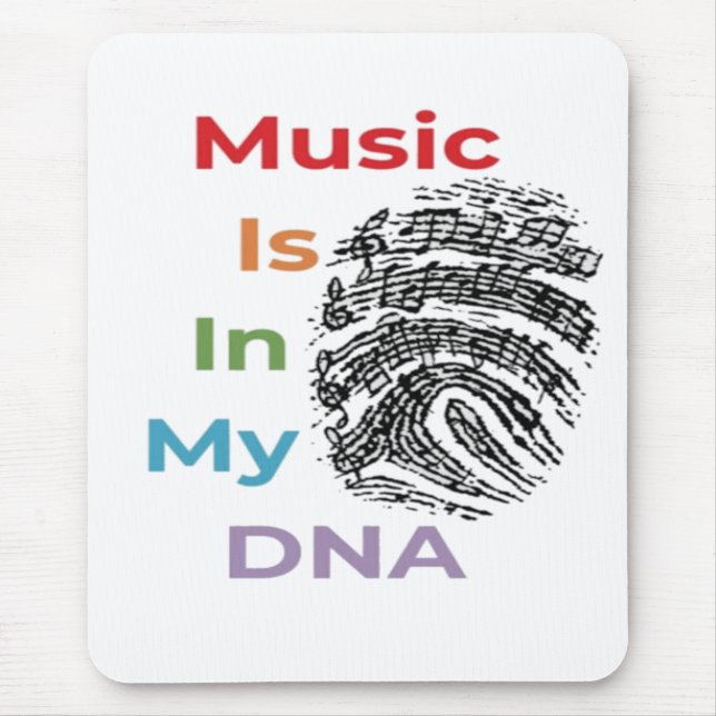 Färgmusik finns i min DNA Musician Musik noter Musmatta (Framsidan)