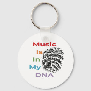 Färgmusik finns i min DNA Musician Musik noter Nyckelring