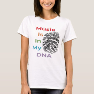 Färgmusik finns i min DNA Musician Musik noter T Shirt