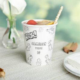 Färgning Aktivt söt dinosaur party Pappra Kopp