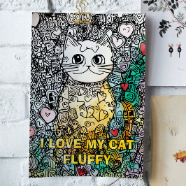 Färgning av abstrakt Katt-Vuxen Poster