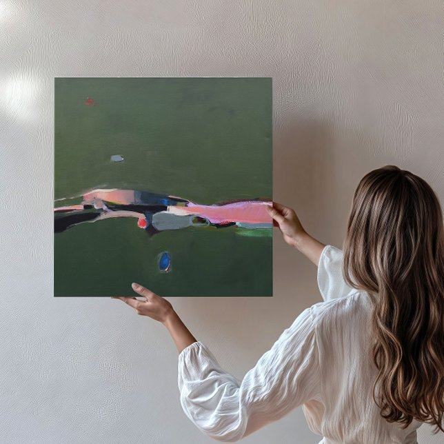 Färgning av Abstrakt med stor Grönt Canvastryck (Skapare uppladdad)