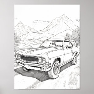 Färgning av amerikansk Vuxen för muskler Poster