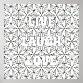 Färgning av anpassningsbar Helig Geometry Vuxen Po Poster