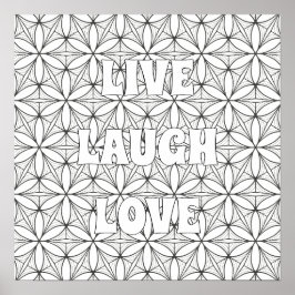 Färgning av anpassningsbar Helig Geometry Vuxen Po Poster