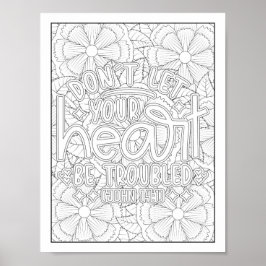 Färgning av bibelverse/kristen Vuxen Poster