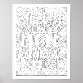 Färgning av bibelverse/kristen Vuxen Poster