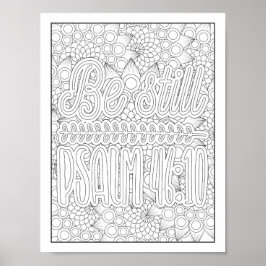 Färgning av bibelverse/kristen Vuxen Poster