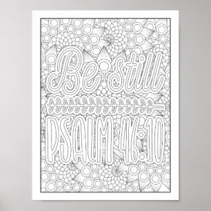 Färgning av bibelverse/kristen Vuxen Poster