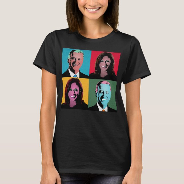 Färgning av BIDEN/HARRIS-popup-bilder T Shirt (Framsida)