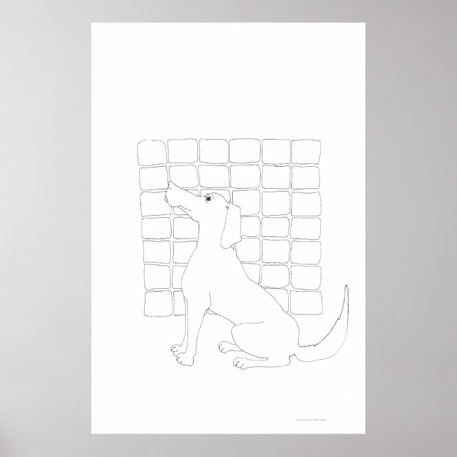 Färgning av Cador Hund Squares Teckning Poster (Framsidan)