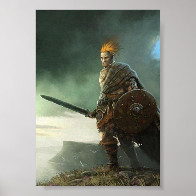Färgning av Celtic Warrior Poster (Framsidan)