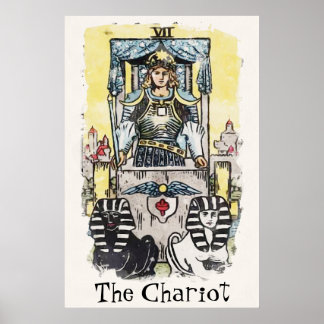 Färgning av Chariot Major Arcana Tarot Card Poster