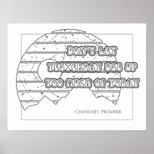 Färgning av Cherokee Proverb Poster