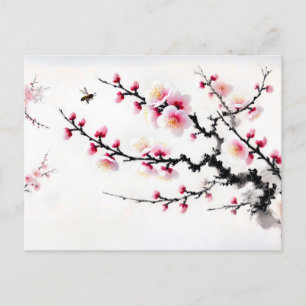 Färgning av Cherry Blommars Asian Bläck Helg Vykort