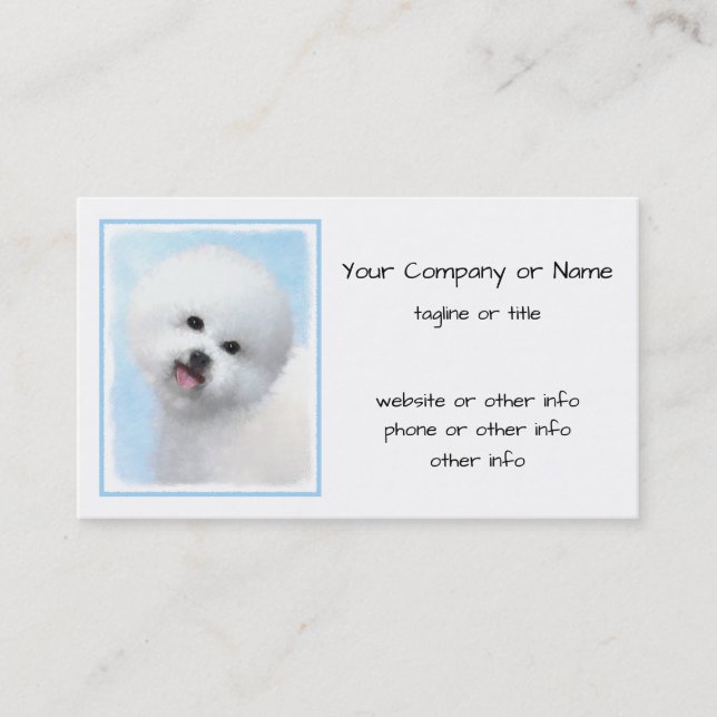 Färgning av citattecken - Cute Original Hund Art Visitkort (Framsida)