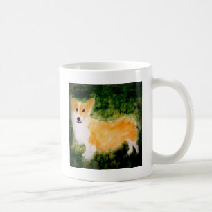 Färgning av Cute Corgi Hund Kaffemugg