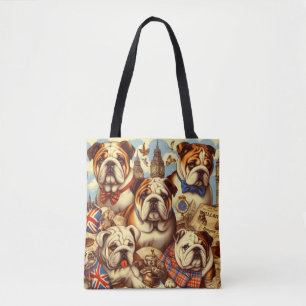 Färgning av Cute English Bulldog Tygkasse