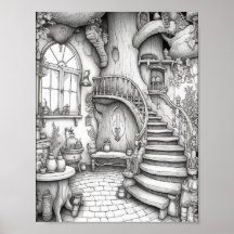 Färgning av Cute Fantasy Insida Vuxen