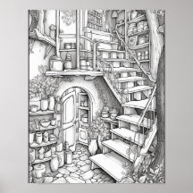 Färgning av Cute Fantasy Insida Vuxen