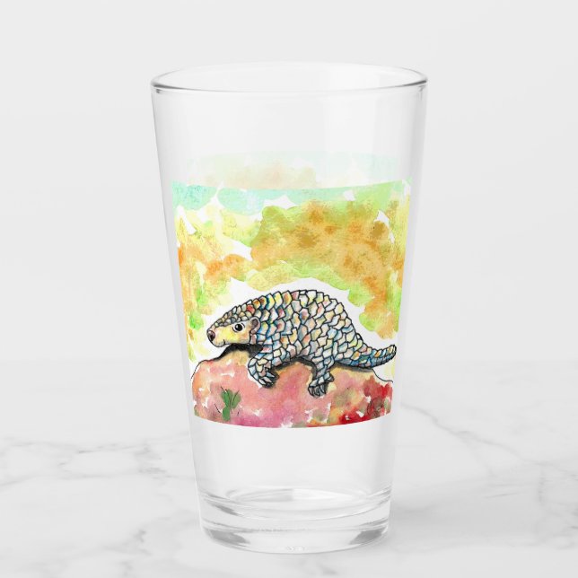 Färgning av Cute Pangolin Glaskopp (Framsida)