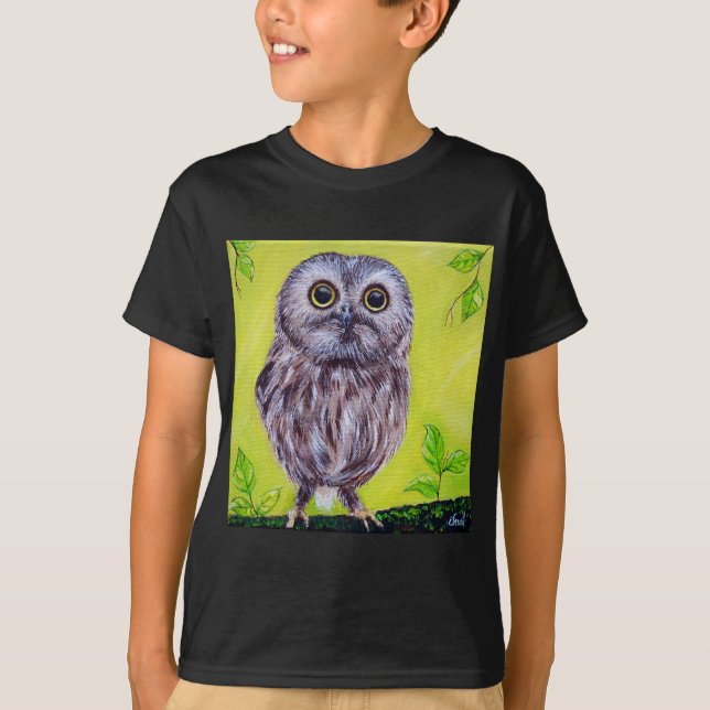 Färgning av Cute Uggla Tee Shirt (Framsida)