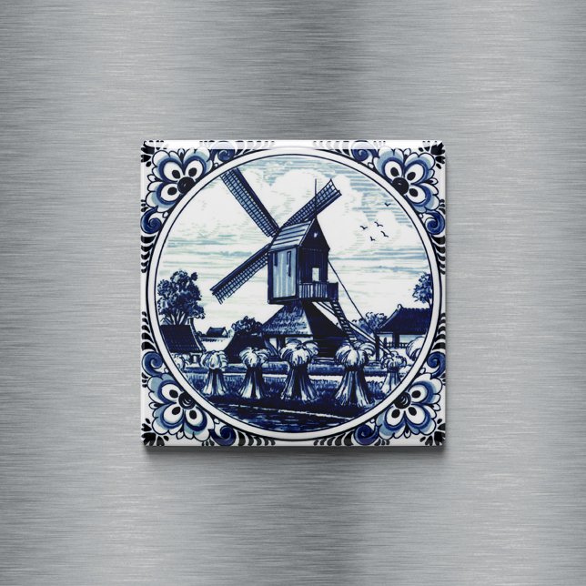 Färgning av Delft Blue-Kvarn och Haystacks Magnet (Skapare uppladdad)