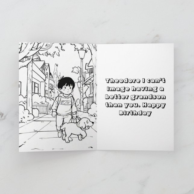 Färgning av direktfoto-animeringar kort (Inuti)