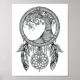 Färgning av Dreamcatcher Poster