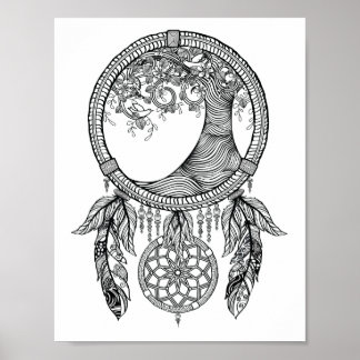 Färgning av Dreamcatcher Poster