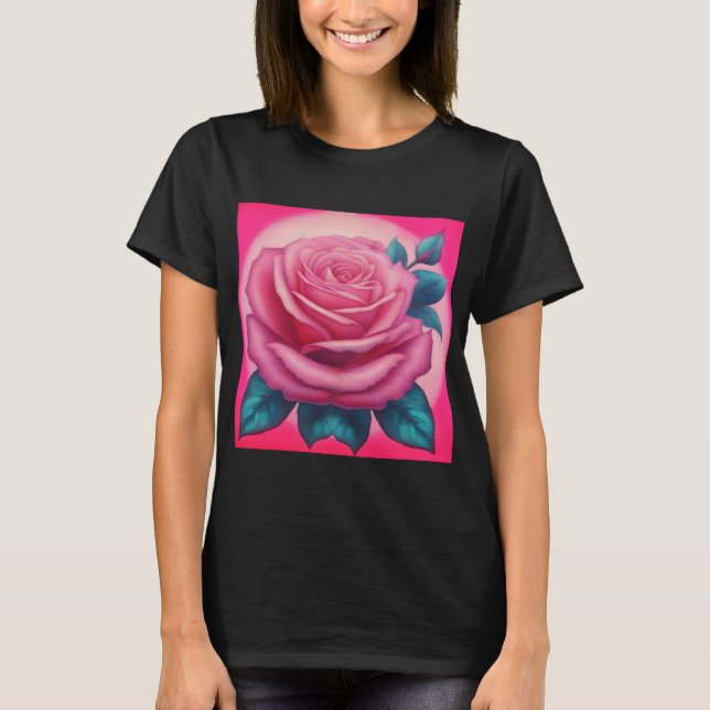 Färgning av en innersta rosa ros t shirt (Framsida)