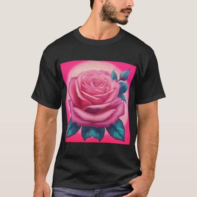 Färgning av en innersta rosa ros t shirt (Framsida)