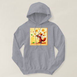 Färgning av en Lycklig singing Red Fox. Köp nu Hoodie