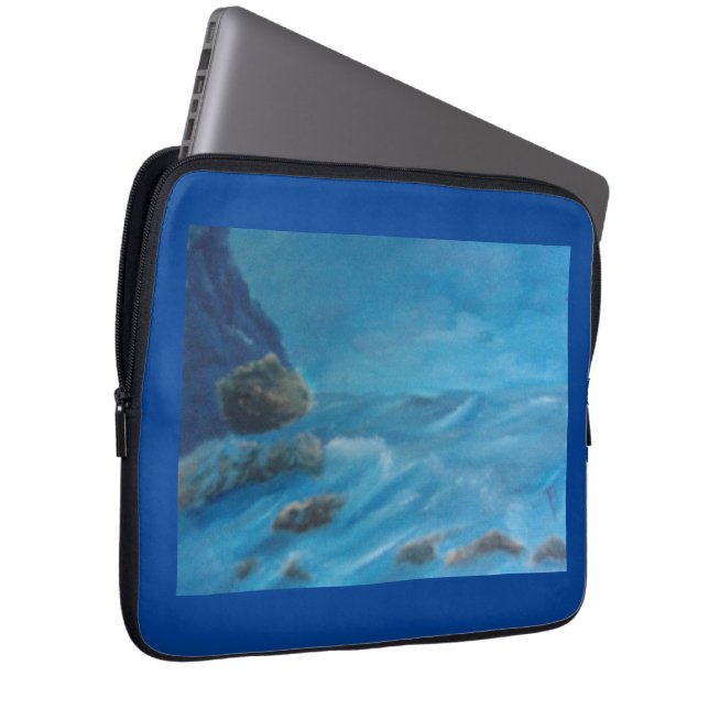 Färgning av ett oceanområde Laptop sleeve (Framsidan Höger)