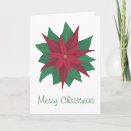 Färgning av ett Poinsettia Bllower-julkort Helgkort