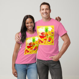 Färgning av exotiska tropiska frukter. Köp nu T Shirt