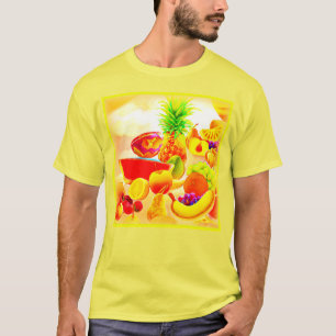 Färgning av exotiska tropiska frukter. Köp nu T Shirt