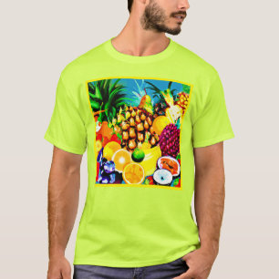 Färgning av exotiska tropiska frukter. Köp nu T Shirt