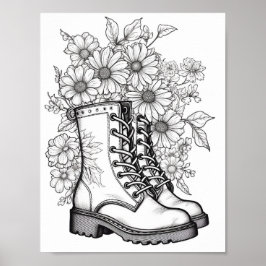 Färgning av fallskärm/höst-Vuxen Poster