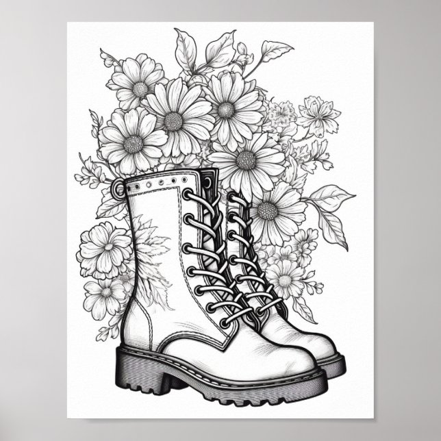 Färgning av fallskärm/höst-Vuxen Poster (Framsidan)