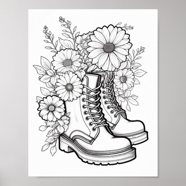 Färgning av fallskärm/höst-Vuxen Poster (Framsidan)