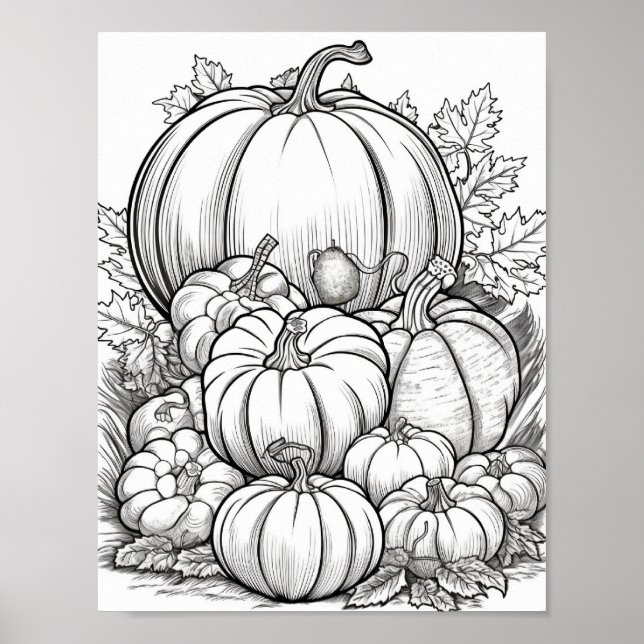 Färgning av fallskärm/höst-Vuxen Poster (Framsidan)