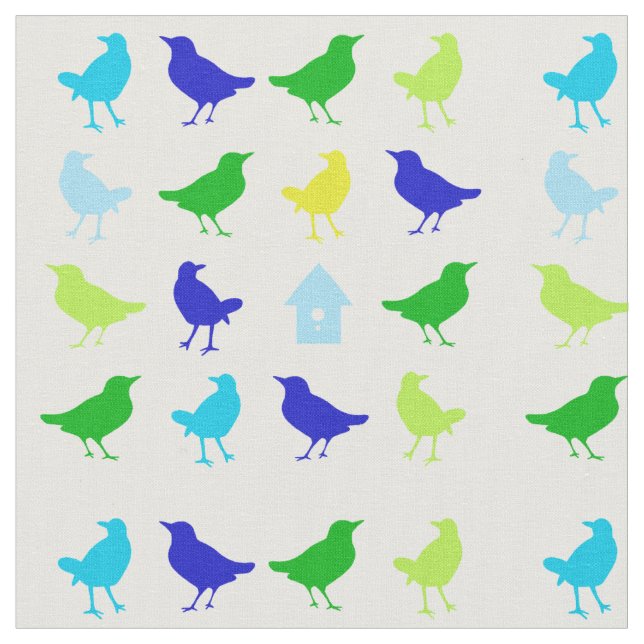 Färgning av Färgad Birds av Chariklia Zarris Tyg (Närbild)